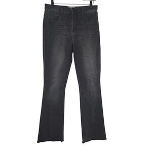 L'agence Womens Black Faded High Rise Flare Leg Denim Jeans Size 30